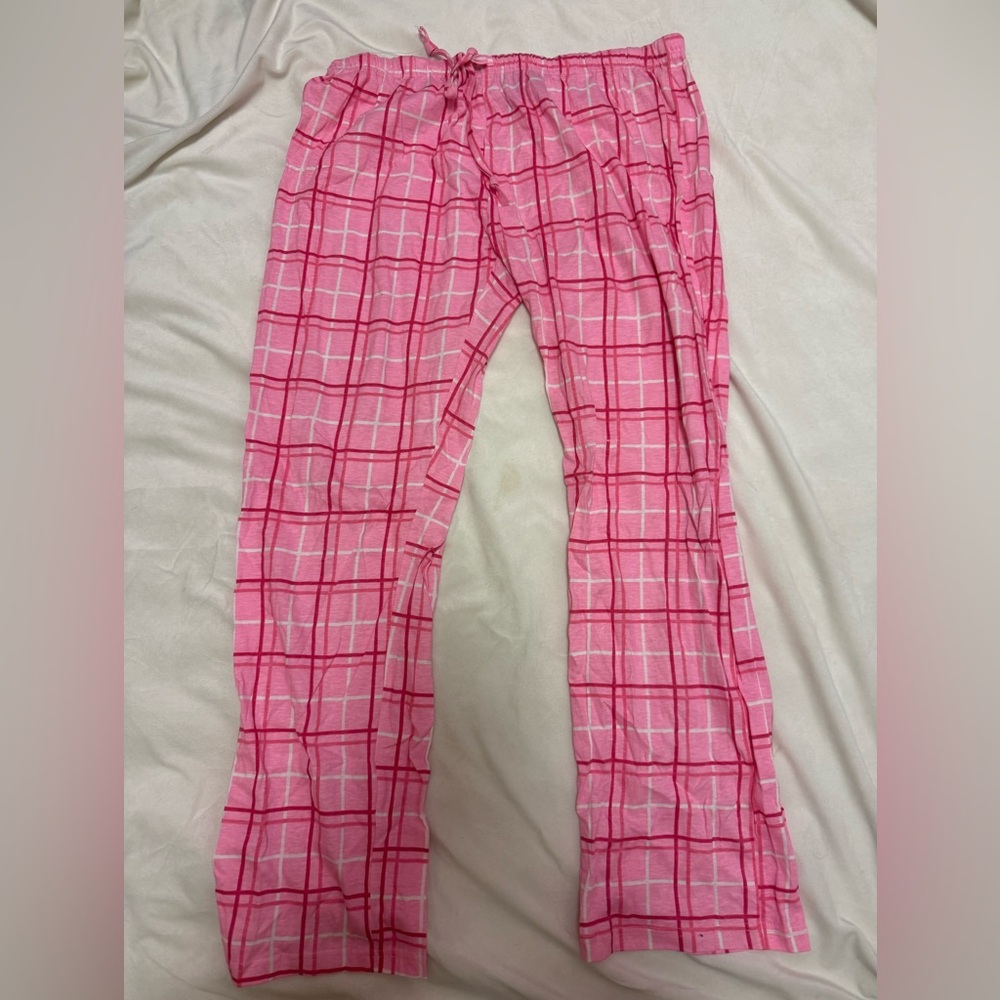 Just Love Pink Plaid Leggings - Hot Pink & Light Pink